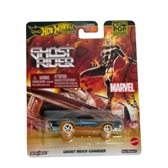 Hot Wheels Ghost Rider Dodge Charger Pop Culture Real Riders 2021 MOC - Picture 1 of 4